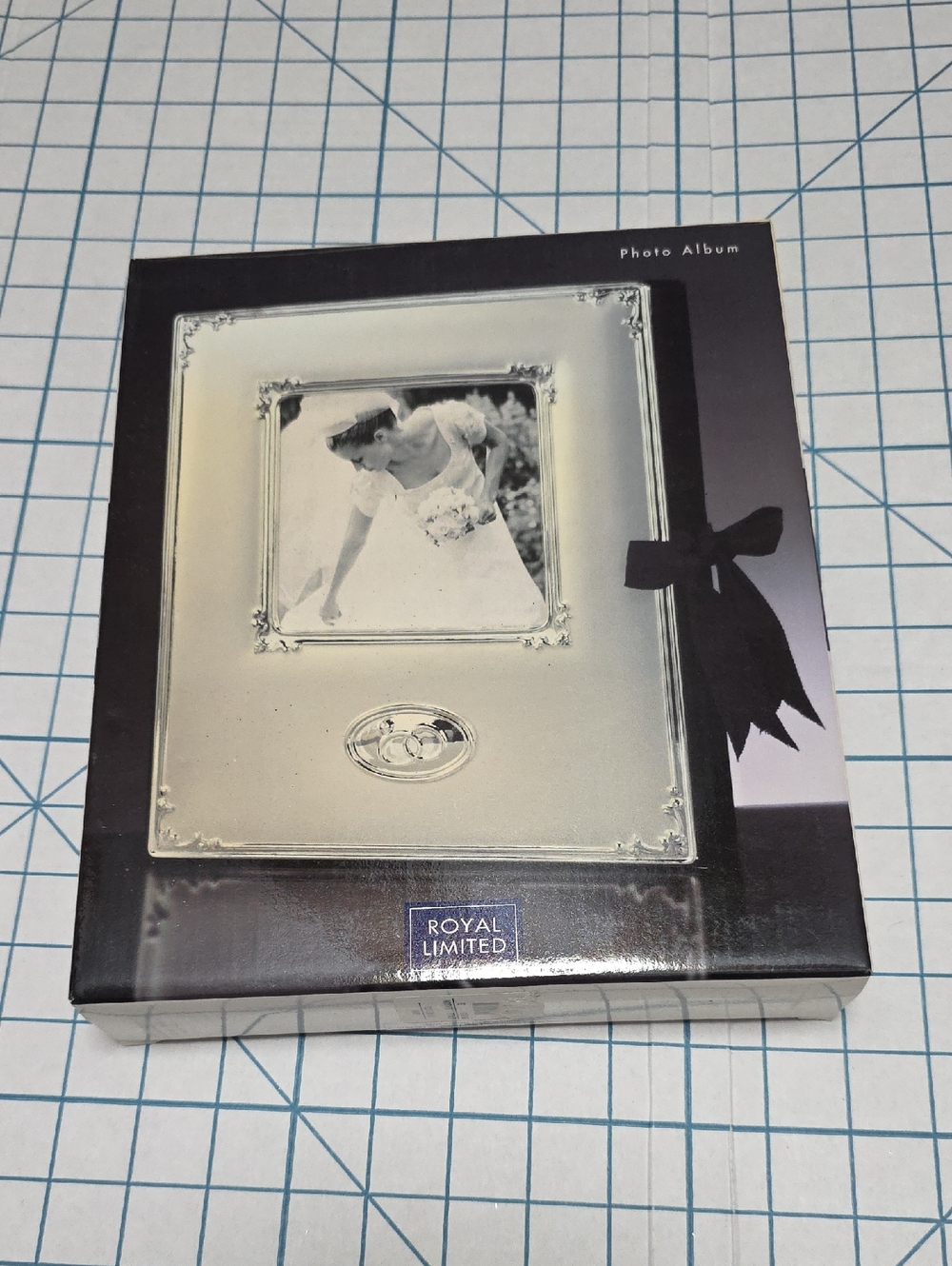 Royal Limited Wedding Album Keepsake Box Silver Tone Cherry Wood Bridal Gift NIB